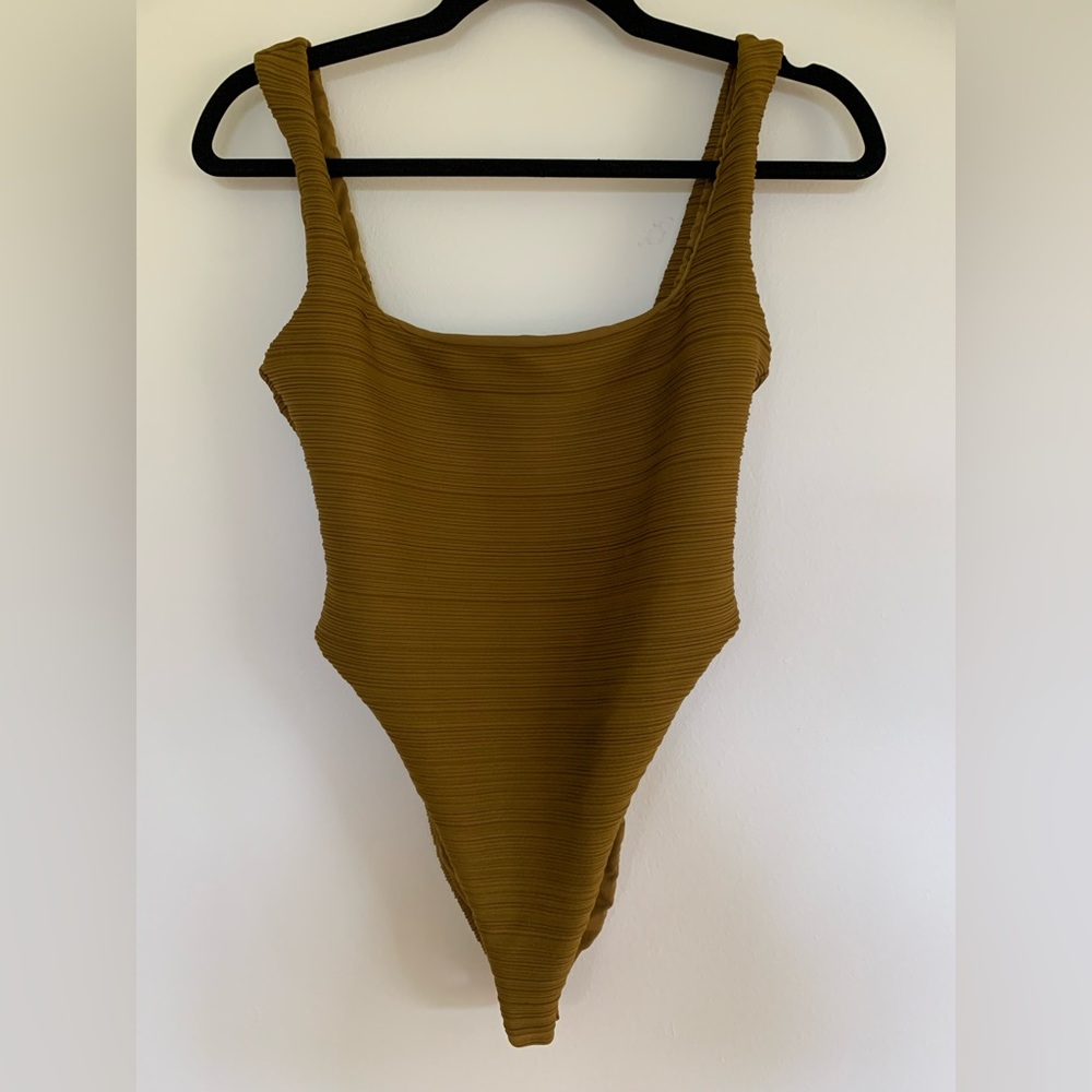 Mara Hoffman one piece in olive